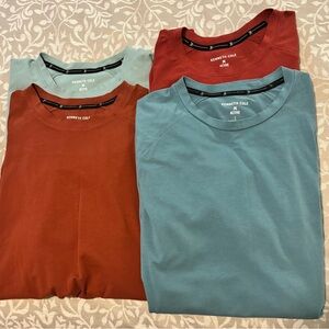 Kenneth Cole Long Sleeve Crewneck Tees - Teal, Rust, Light Blue